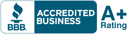 Better Business Bureau Accredidation and A+ Rating Badge