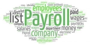 Payroll word cloud