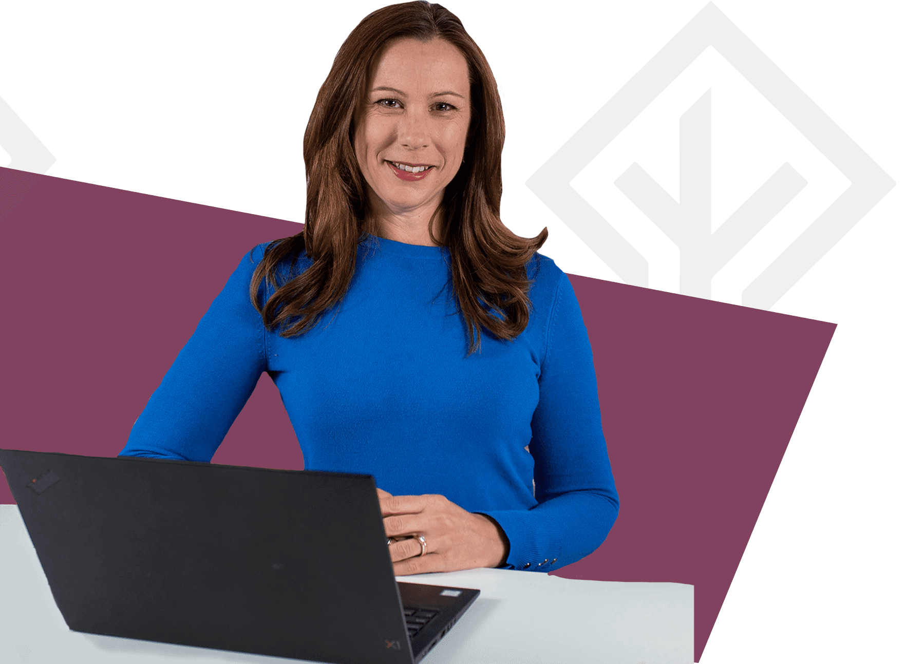 a professional at her desk