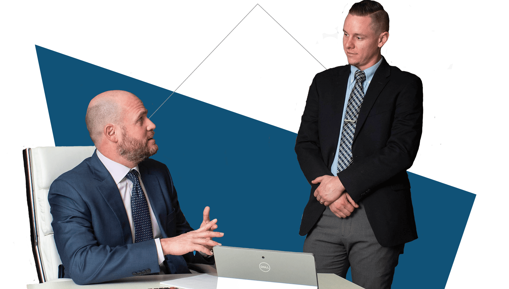 two professionals in a meeting