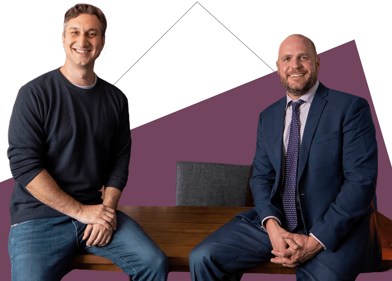 two professionals sitting