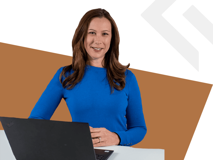 A bookkeeping professional at her computer.