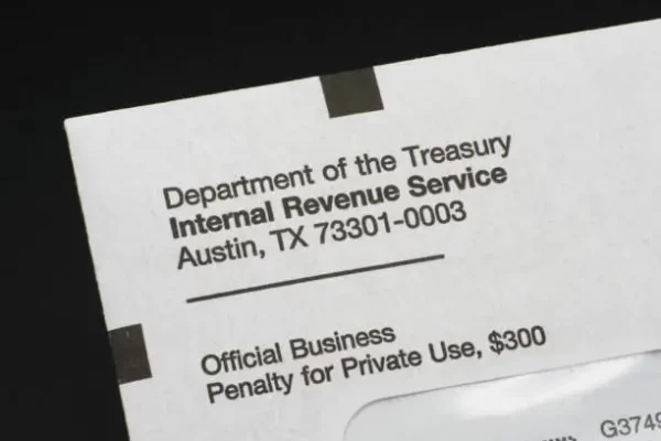 Return address on a letter from the IRS